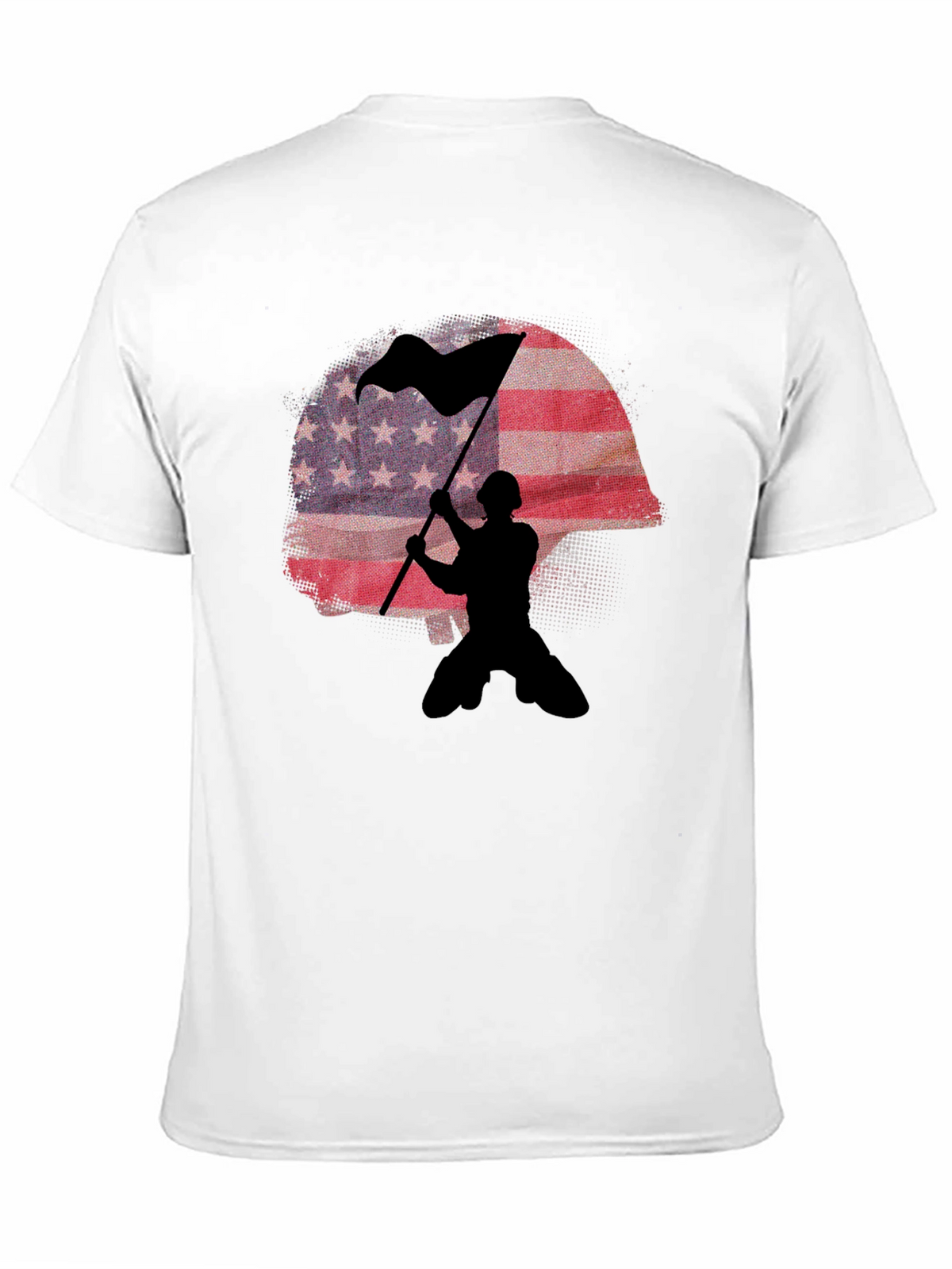 American Flag Soldier Graphic T-Shirt