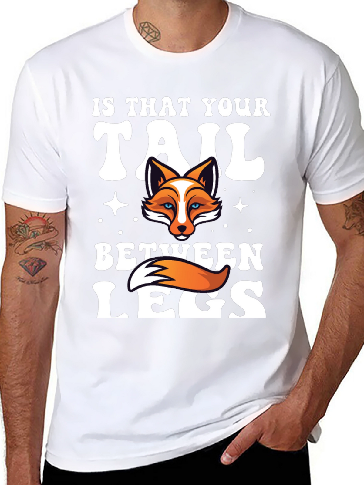 Fox Tail Humor Graphic T-Shirt
