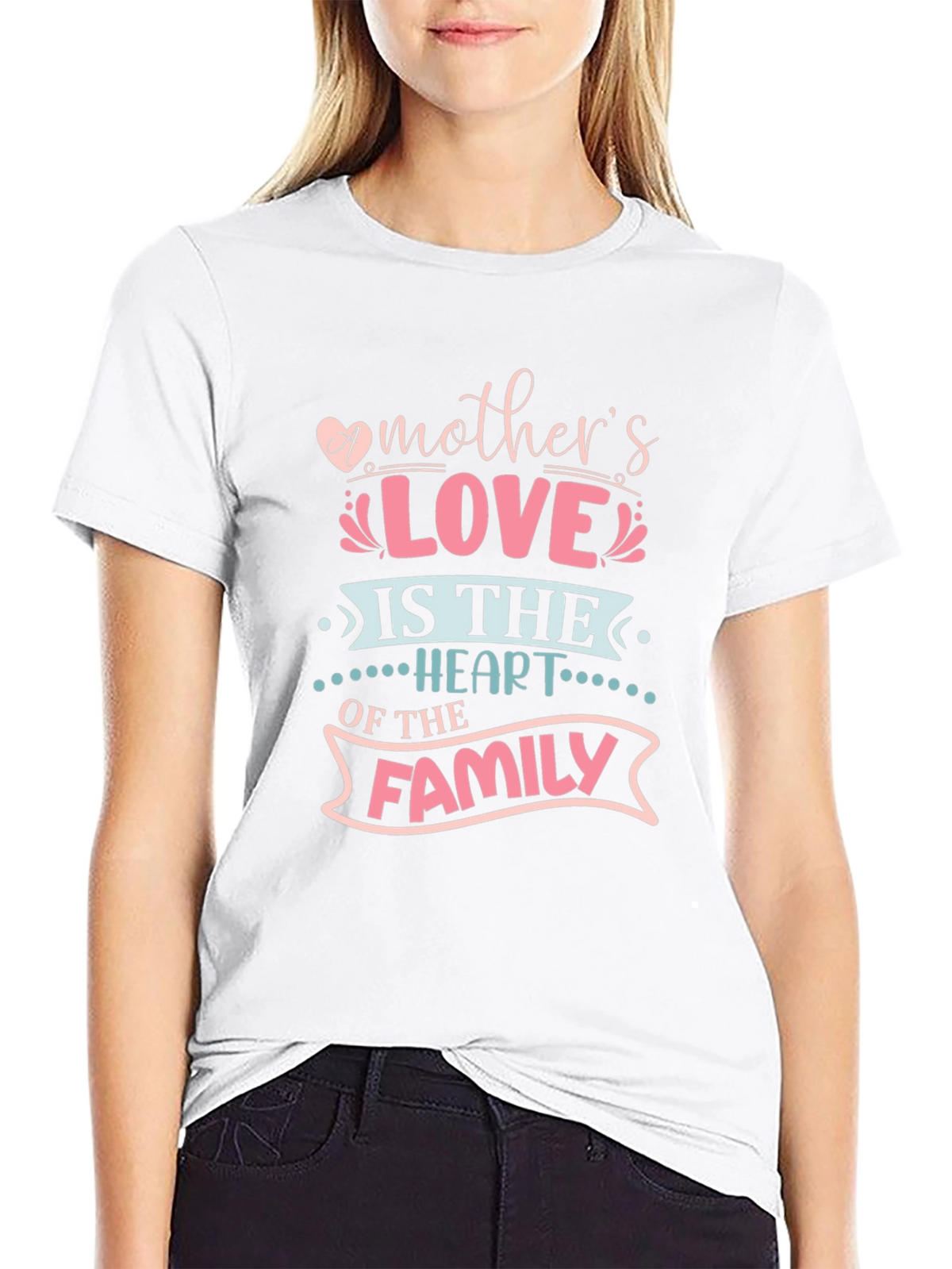Mothers Love Heart of the Family Graphic Tee