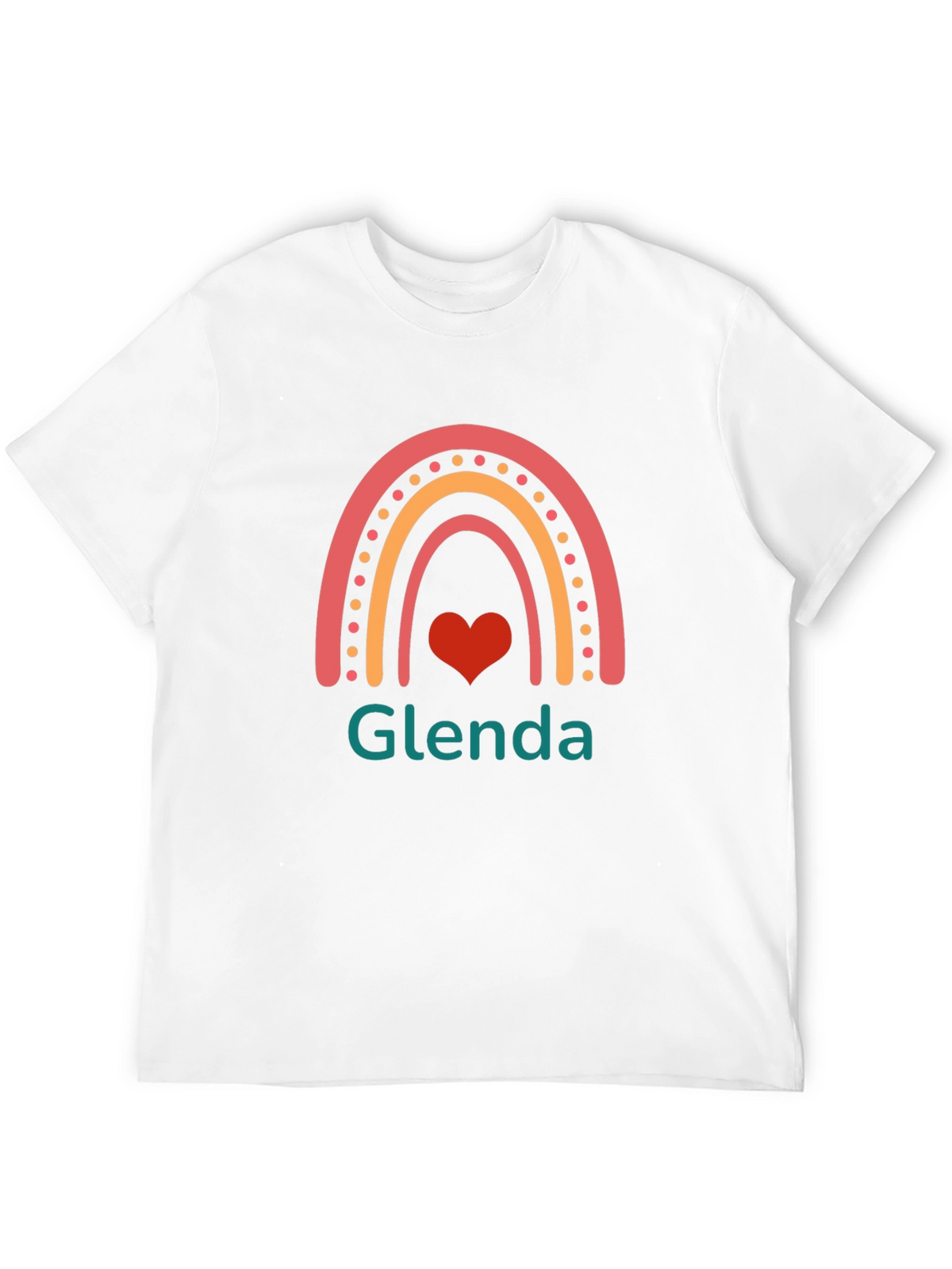 Glenda Rainbow Heart Graphic T-Shirt