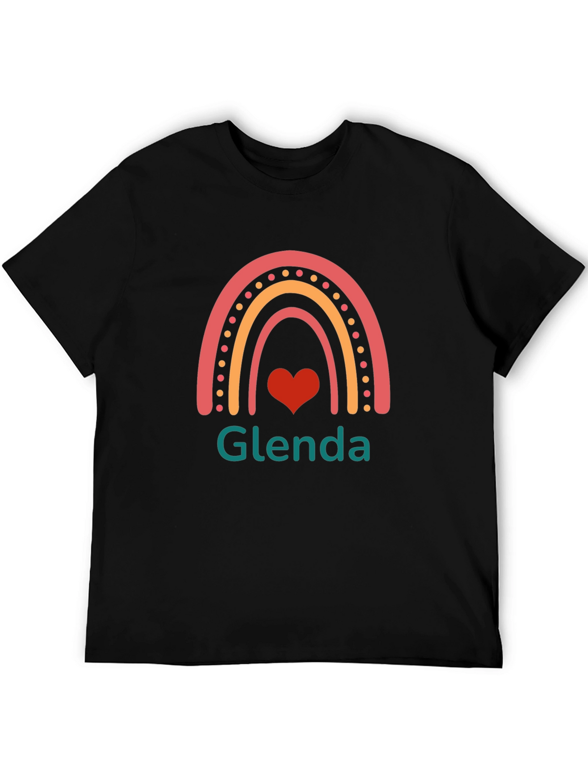 Glenda Rainbow Heart Graphic T-Shirt