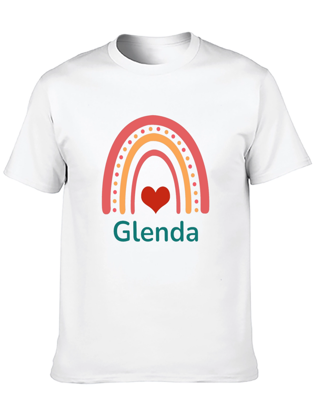 Glenda Rainbow Heart Graphic T-Shirt