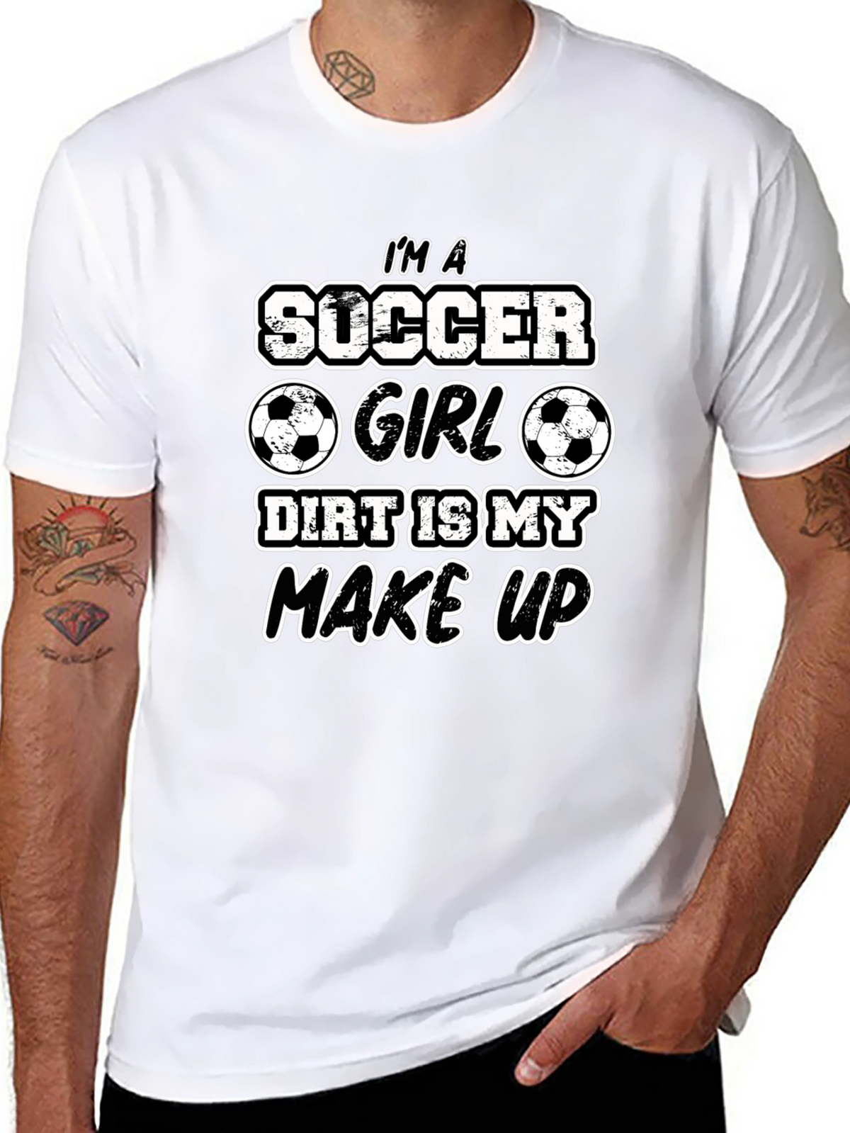 Soccer Girl Dirt Makeup T-Shirt