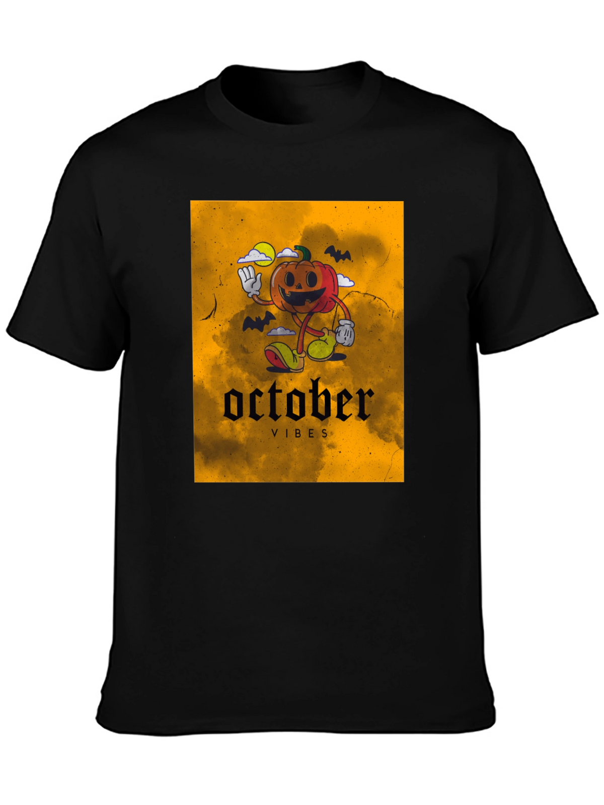 October Vibes Pumpkin Graphic T-Shirt