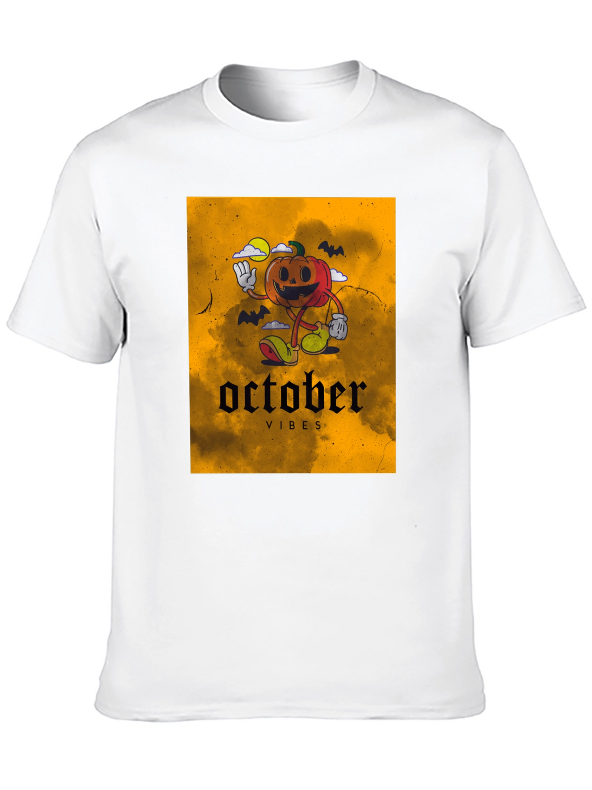 October Vibes Pumpkin Graphic T-Shirt