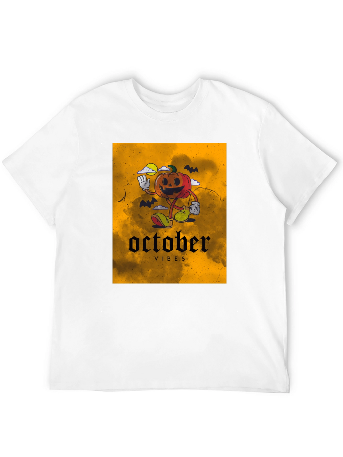 October Vibes Pumpkin Graphic T-Shirt
