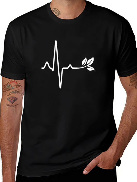 Nature Heartbeat Graphic Tee - Stylish & Unique