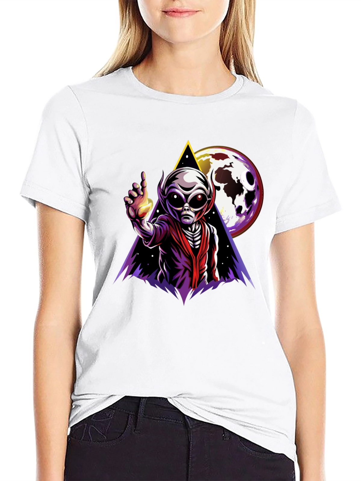 Alien Graphic T-Shirt - Outer Space Design