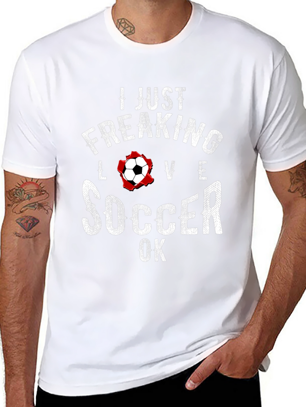 I Just Freaking Love Soccer T-Shirt - Black