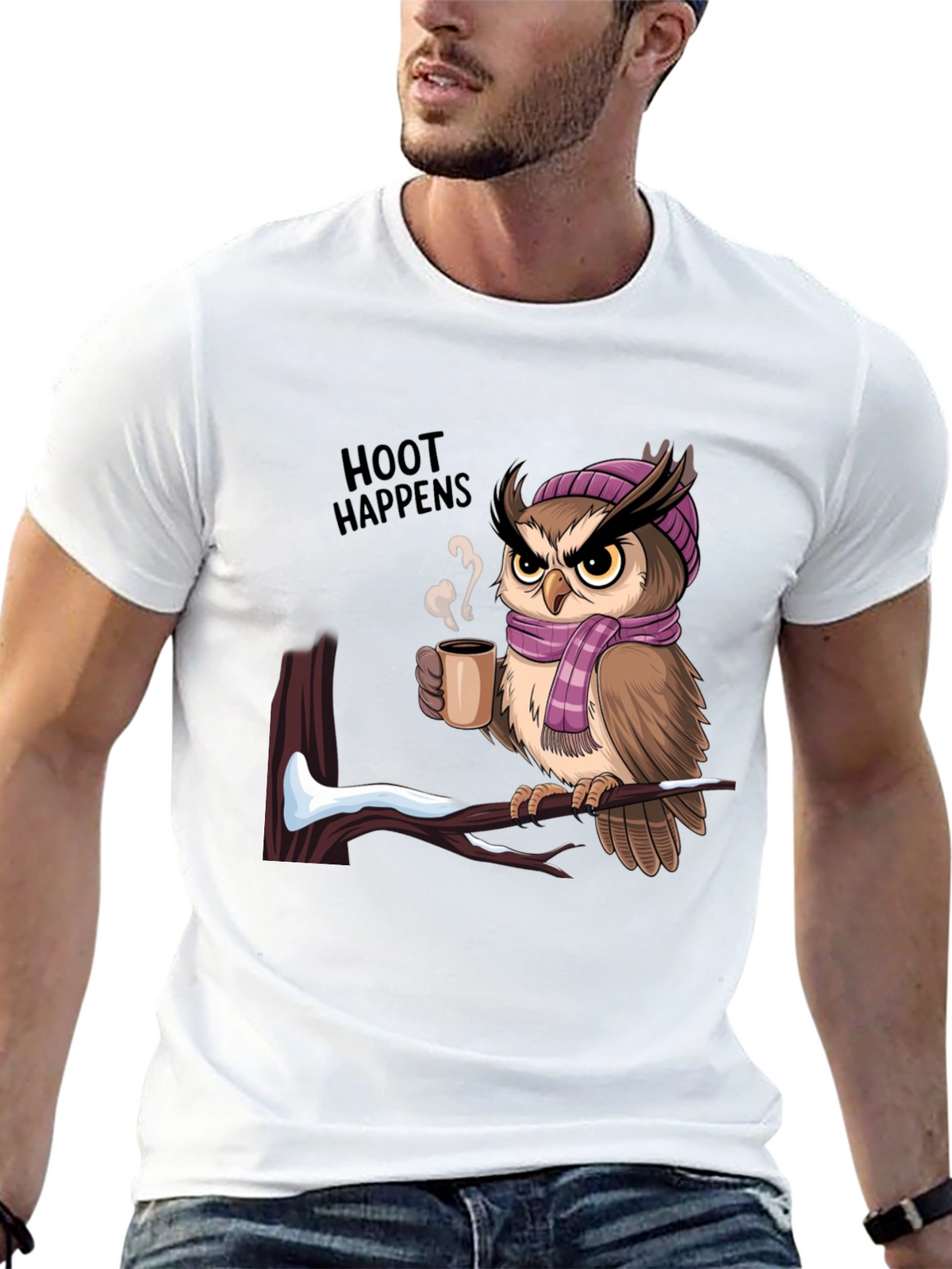 Hoot Happens Owl Coffee T-Shirt