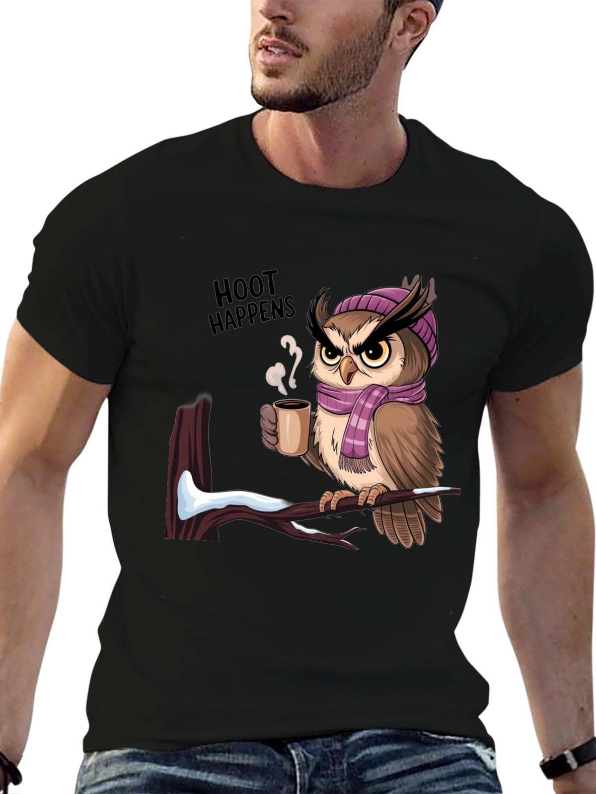 Hoot Happens Owl Coffee T-Shirt