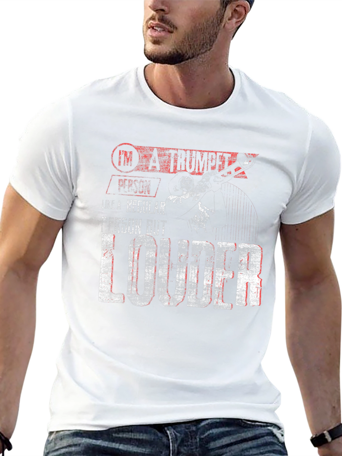 Trumpet Player Loud T-Shirt - Band Instrument Tee