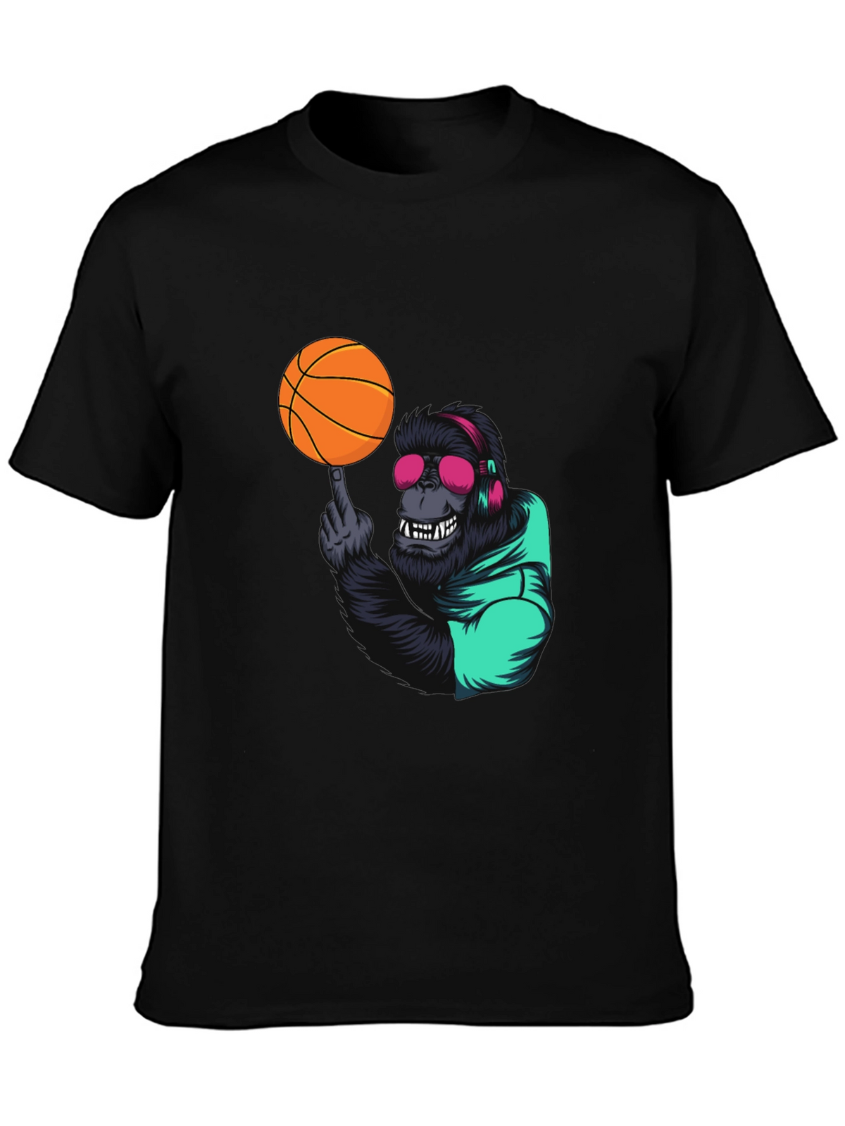 Cool Gorilla Basketball Graphic Tee