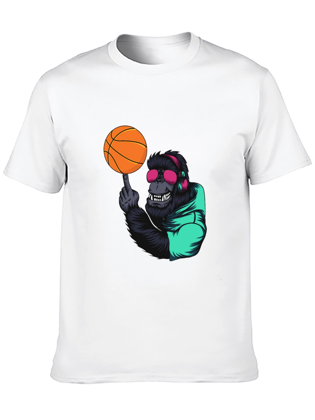Cool Gorilla Basketball Graphic Tee