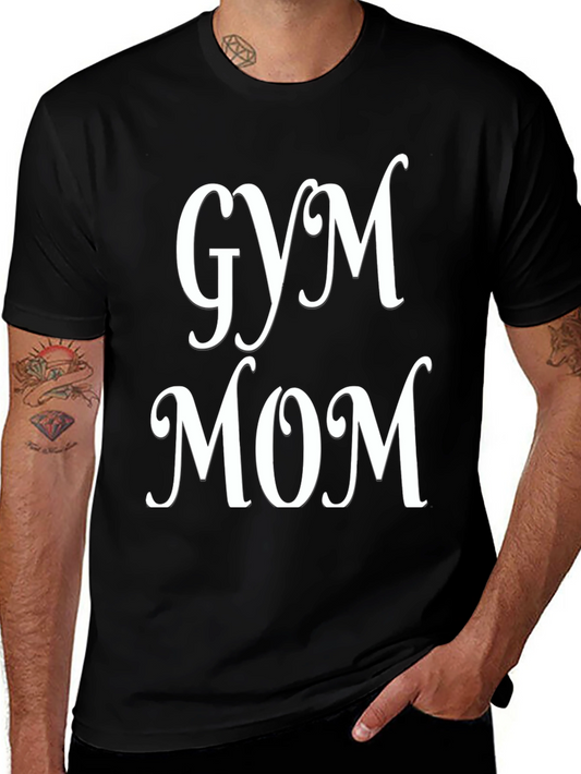 Gym Mom Graphic Tee - Black Cotton Shirt
