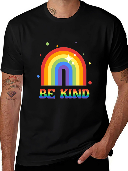 Be Kind Rainbow Graphic Tee - Black T-Shirt