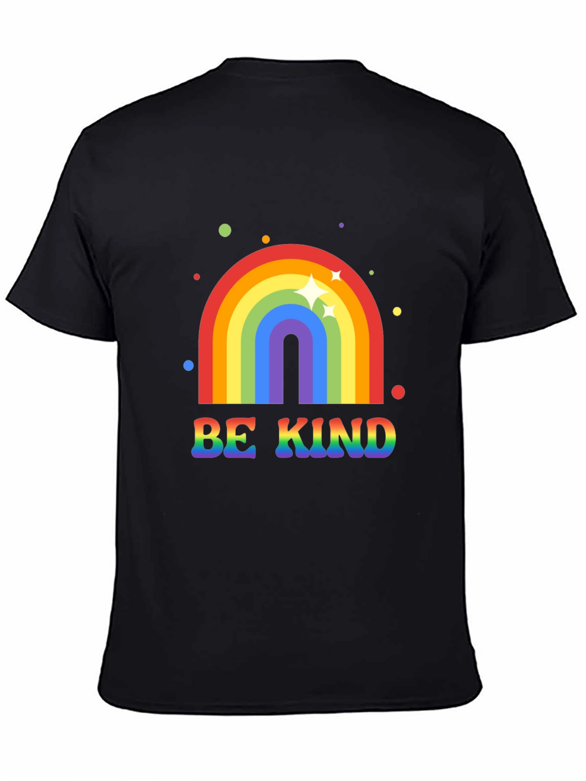 Be Kind Rainbow Graphic Tee - Black T-Shirt