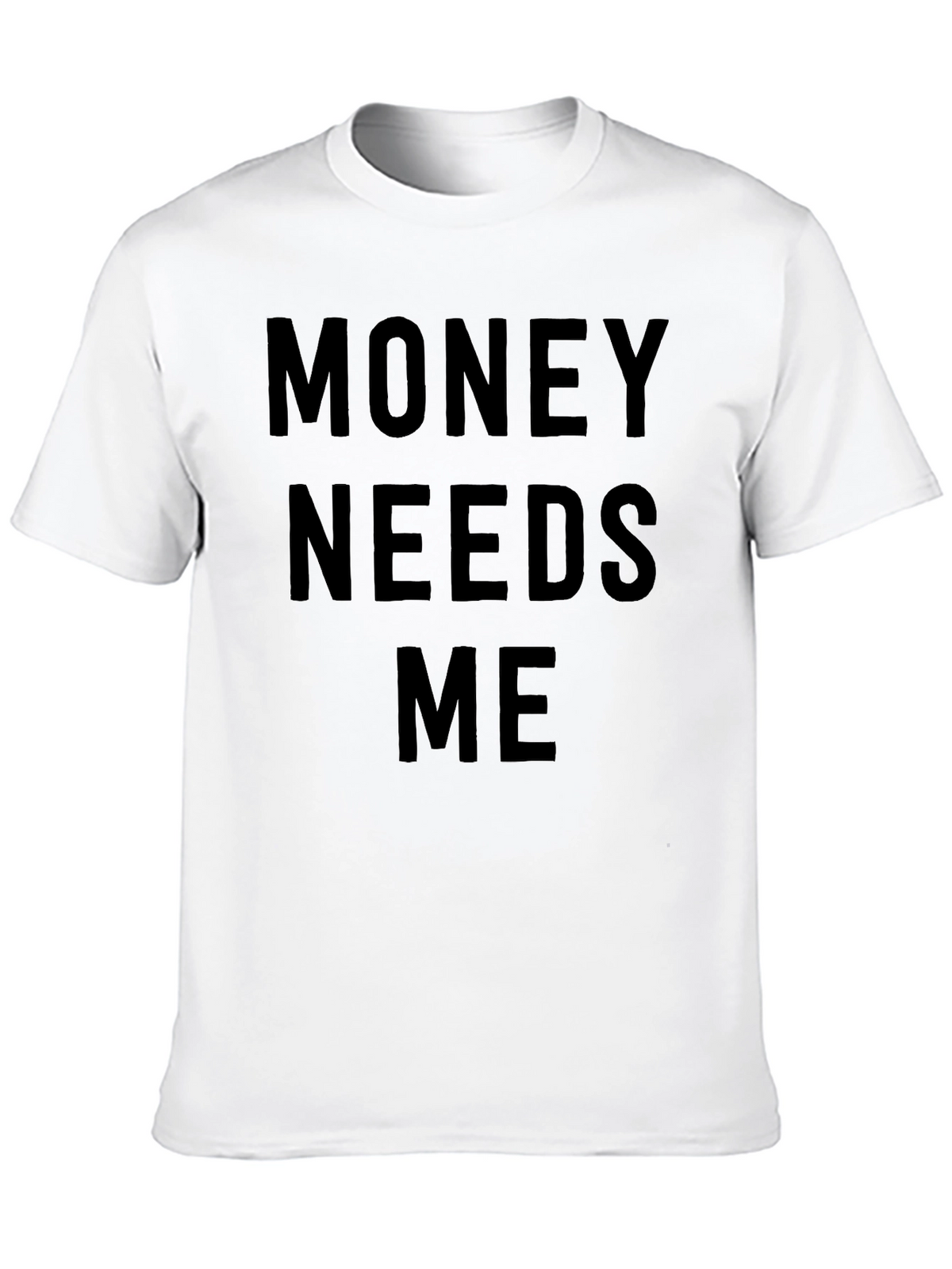 Money Needs Me Black Graphic Tee - Mens