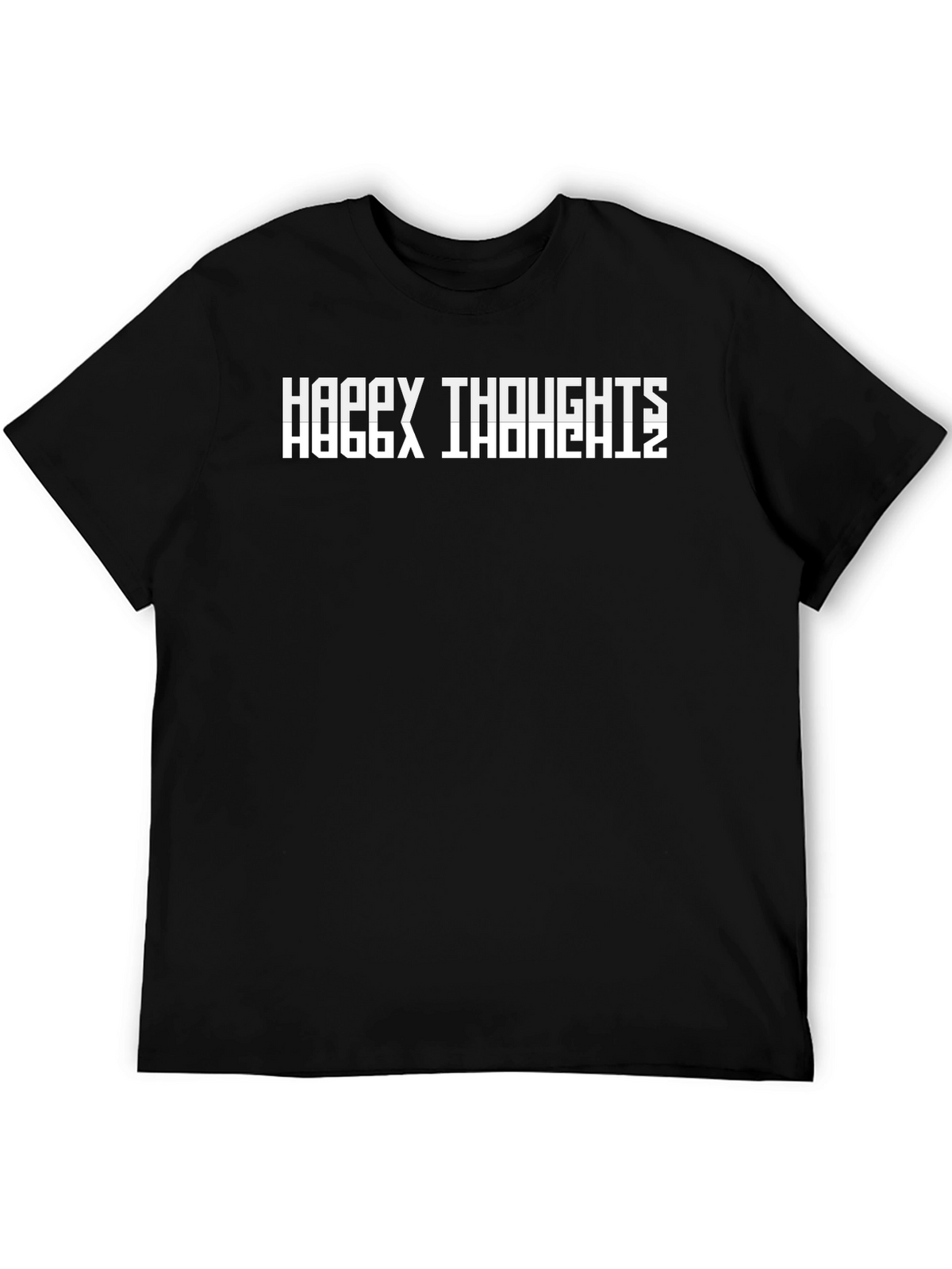 Happy Thoughts Graphic Tee - Black Short Sleeve