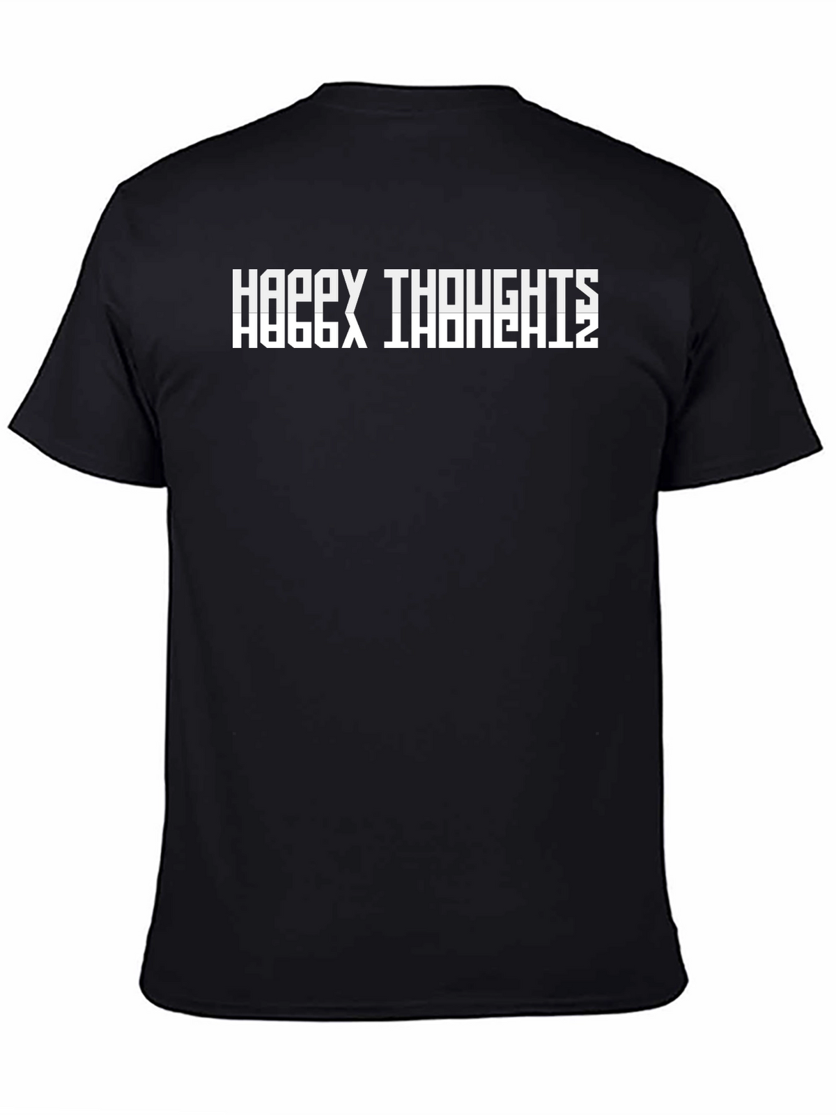 Happy Thoughts Graphic Tee - Black Short Sleeve