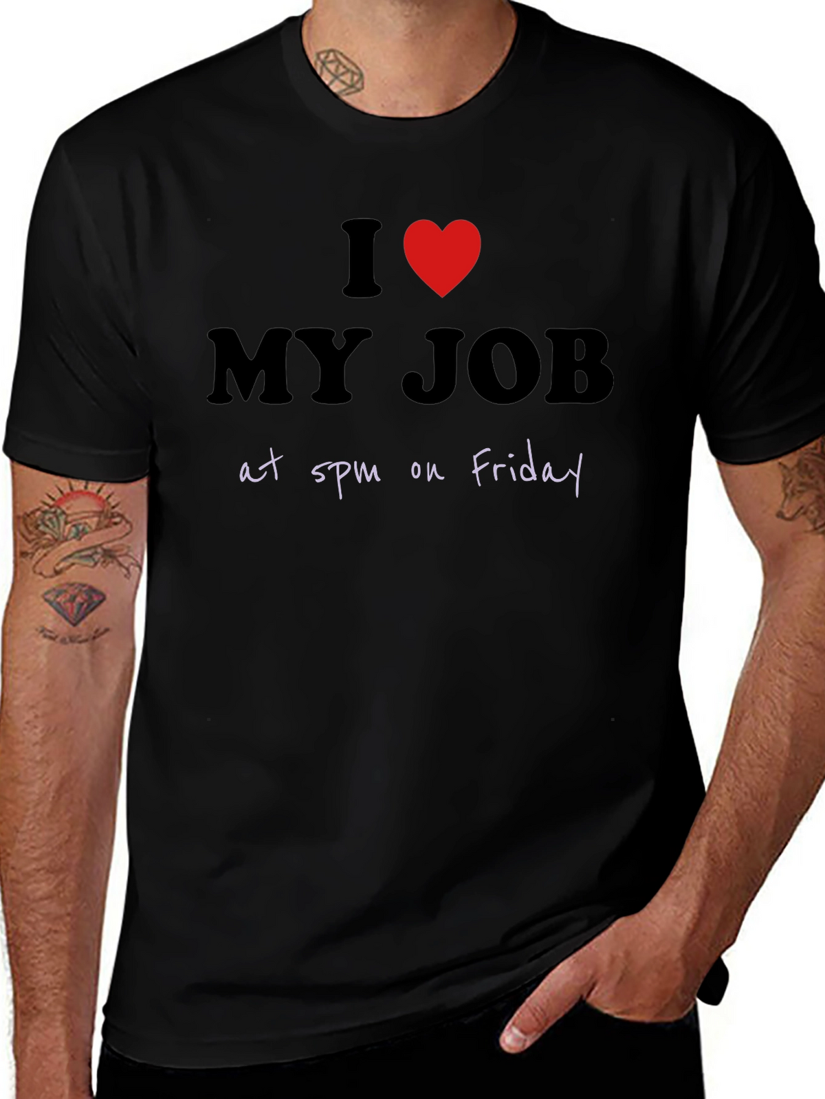 I Heart My Job at 5pm Friday Graphic T-Shirt