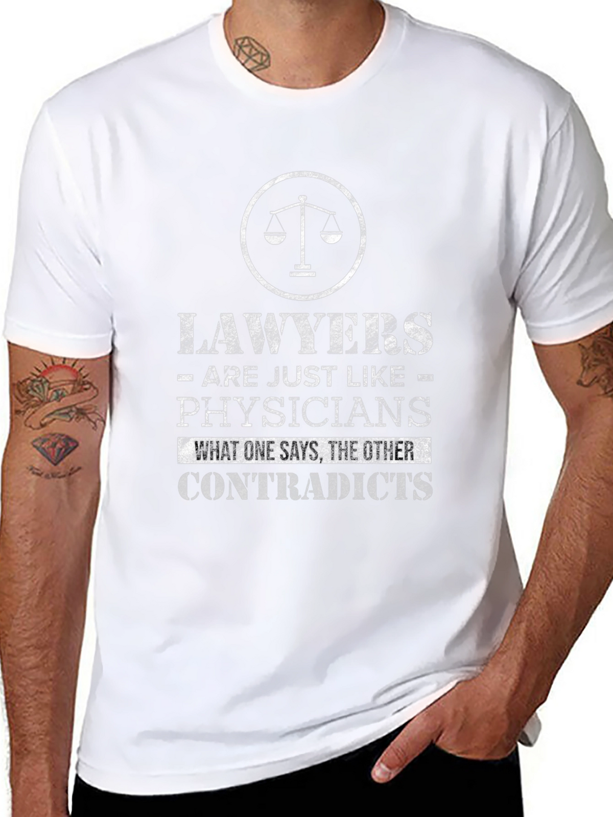 Lawyers vs Physicians Graphic Tee - Funny T-Shirt