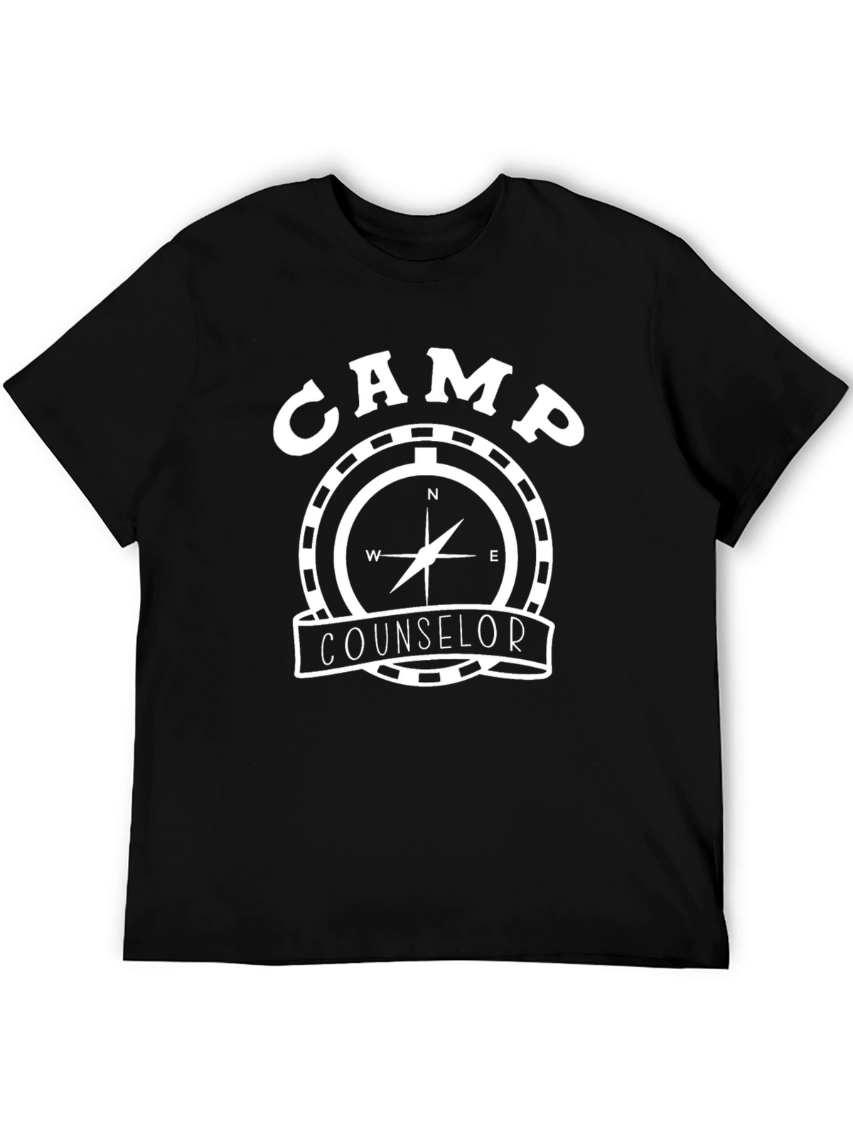 Camp Counselor Compass Graphic Tee - Black