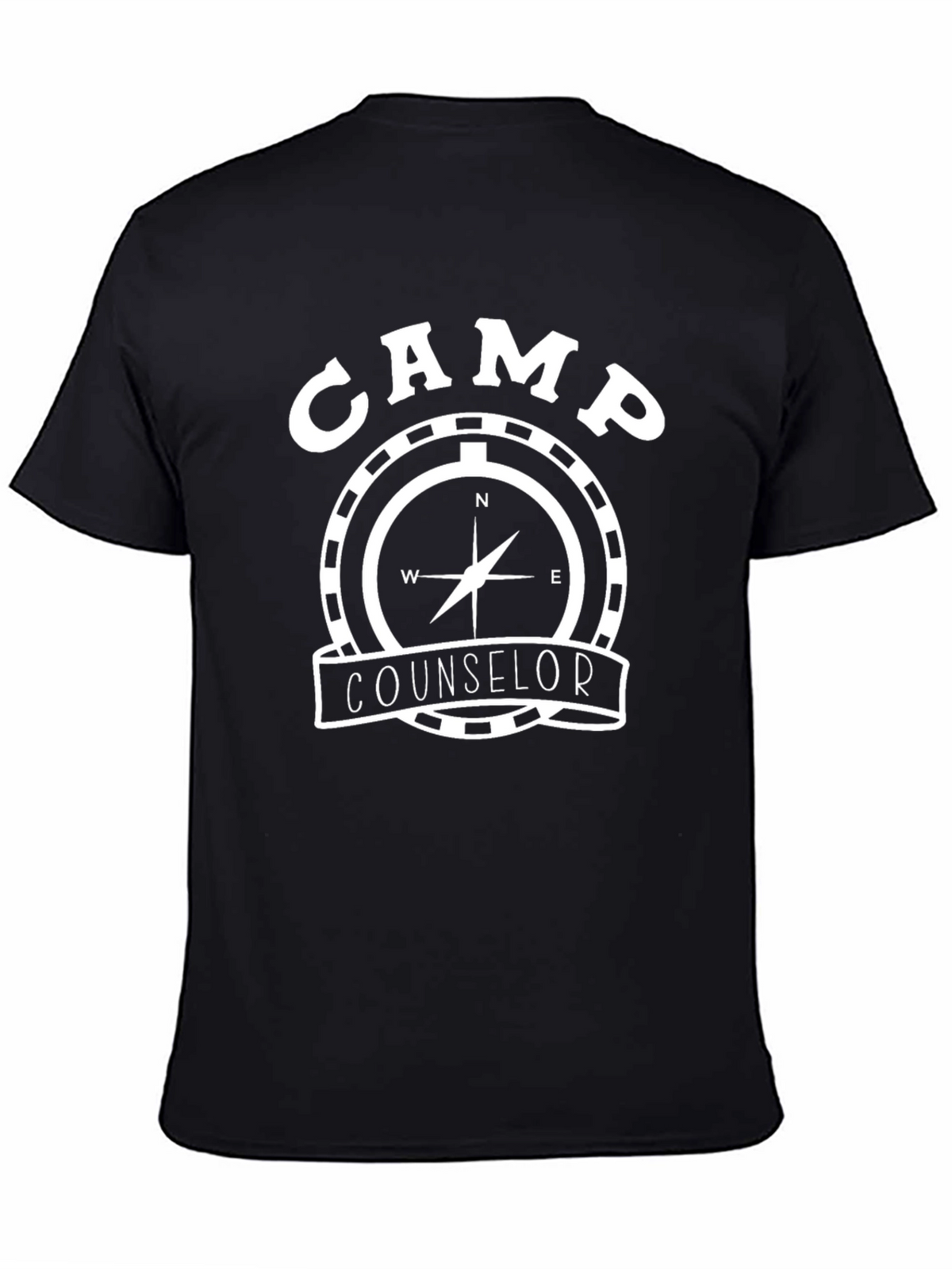 Camp Counselor Compass Graphic Tee - Black