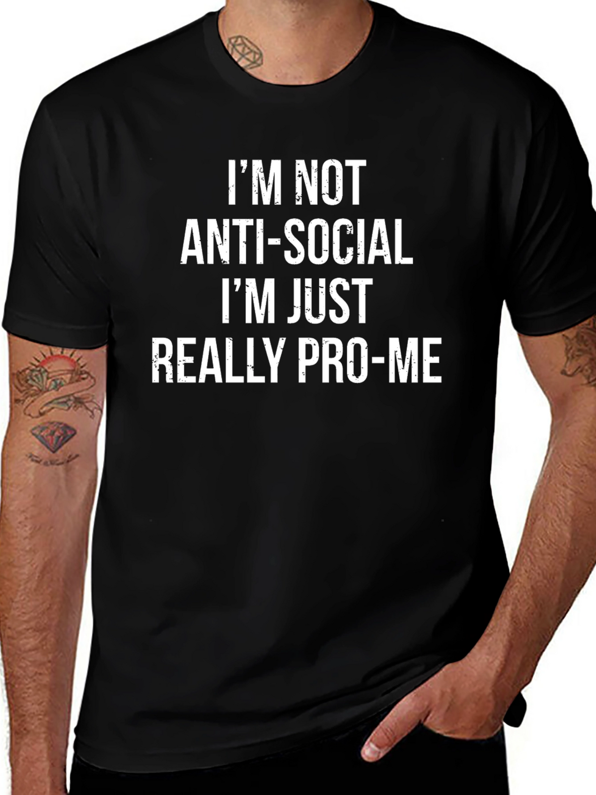Pro-Me Slogan Tee - Anti-Social Humor T-Shirt