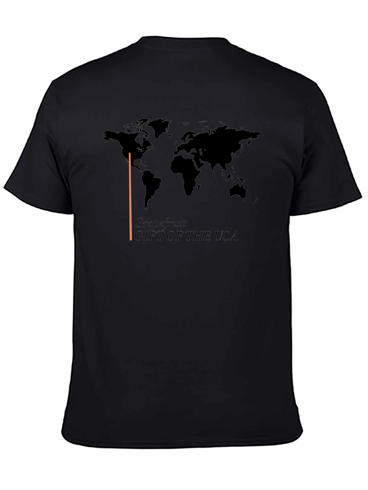 Grapefruit USA T-Shirt - World Map Design