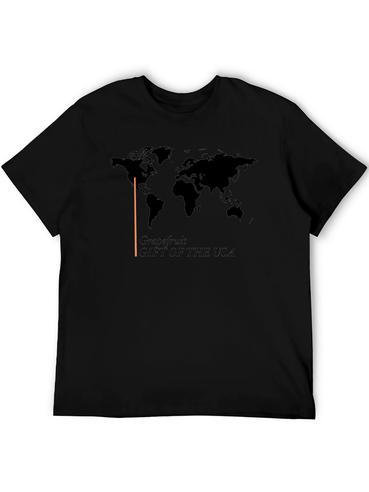 Grapefruit USA T-Shirt - World Map Design