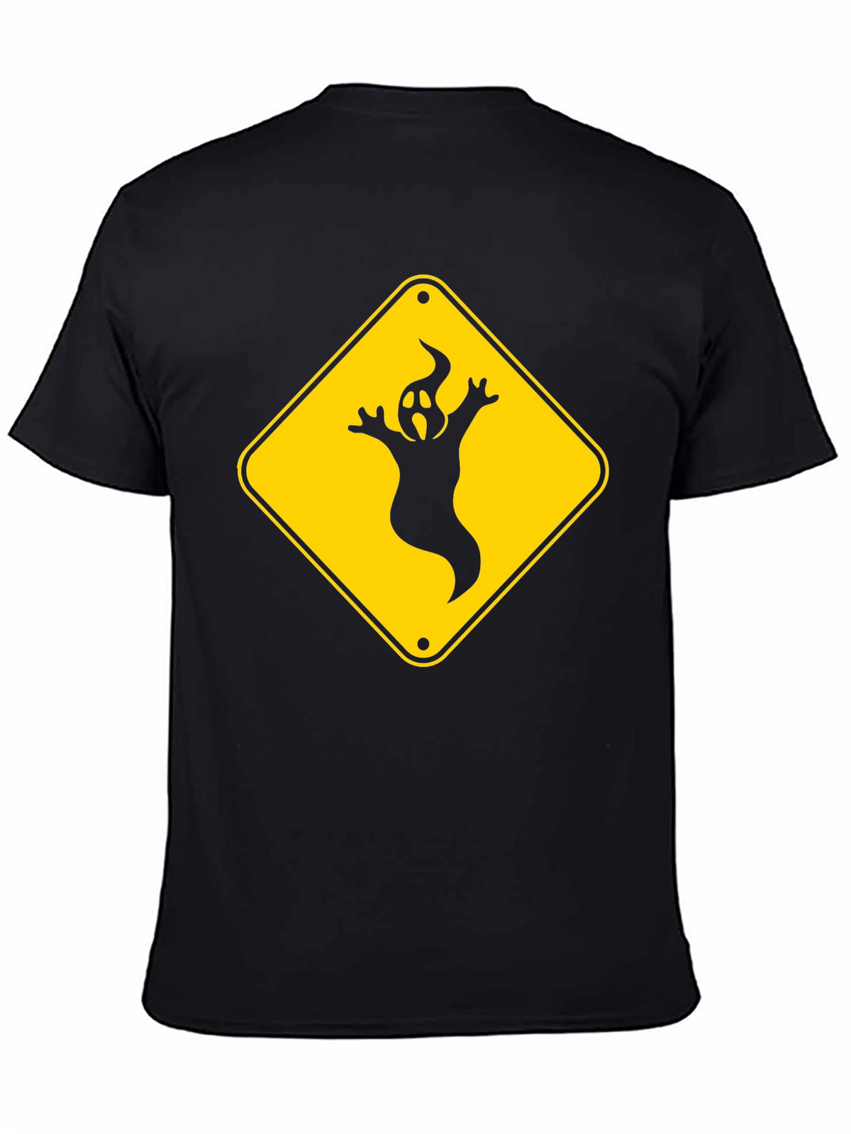 Ghost Crossing Sign T-Shirt - Halloween Fun!