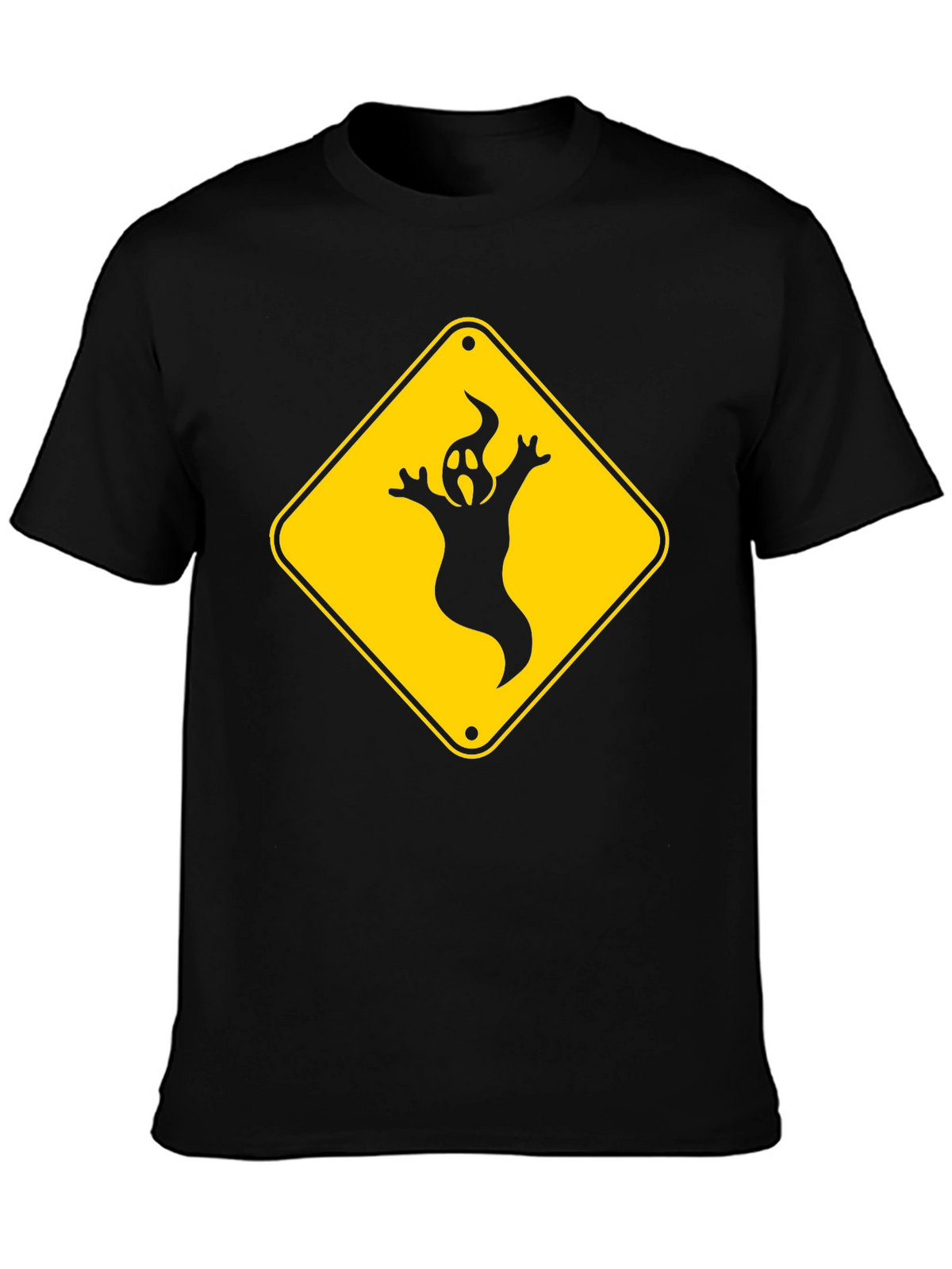 Ghost Crossing Sign T-Shirt - Halloween Fun!