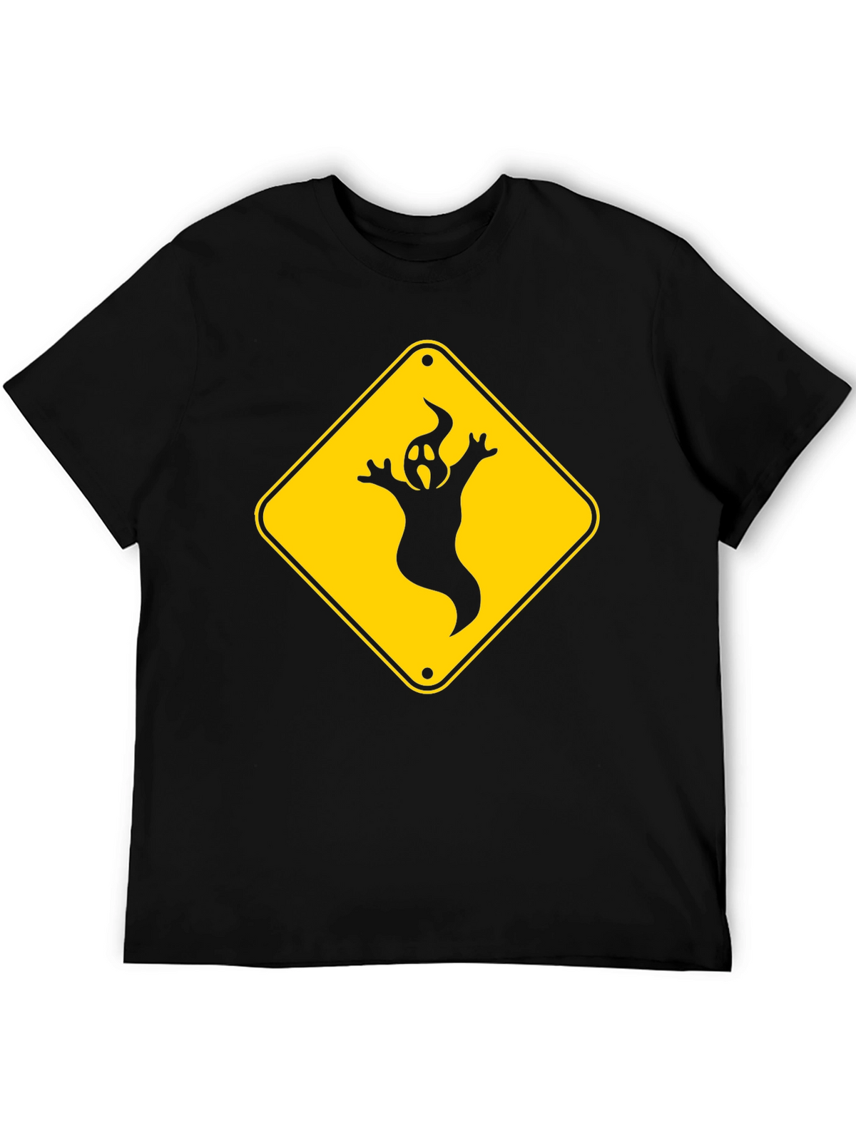 Ghost Crossing Sign T-Shirt - Halloween Fun!