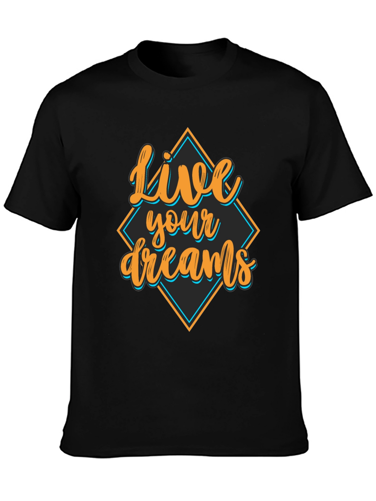 Live Your Dreams Black Graphic Tee