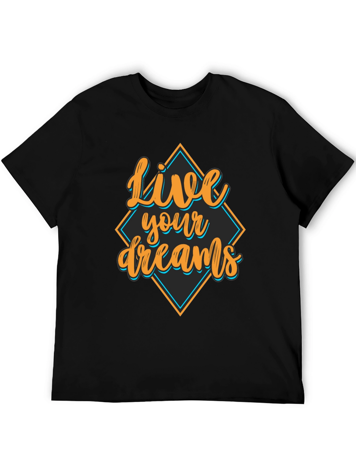 Live Your Dreams Black Graphic Tee