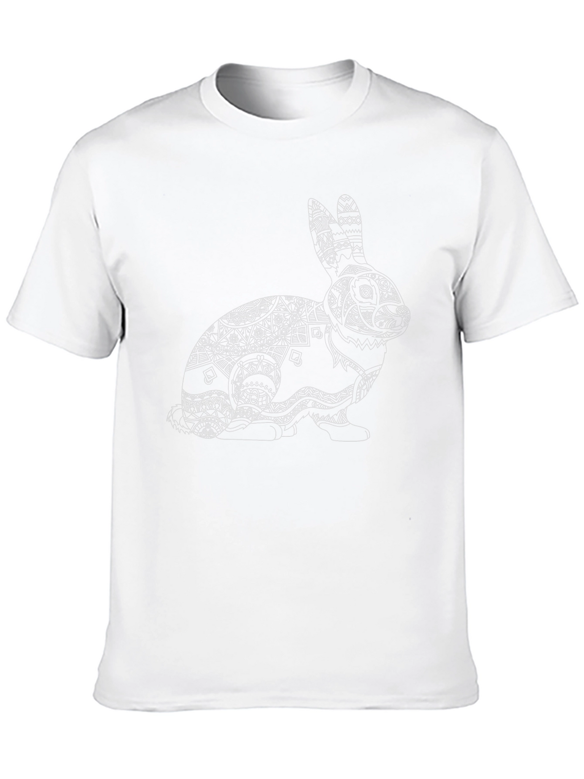 Rabbit Mandala Graphic Tee - Black