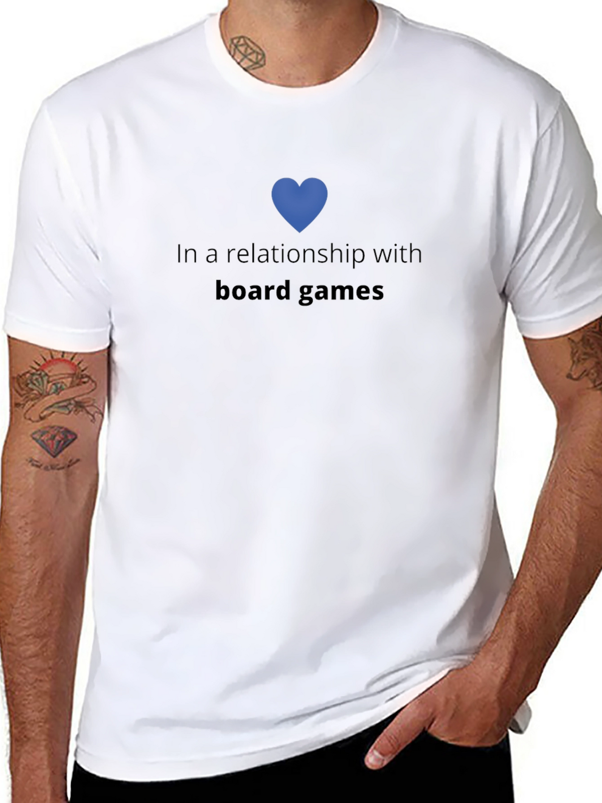 Board Games Relationship T-Shirt - Black Cotton Tee