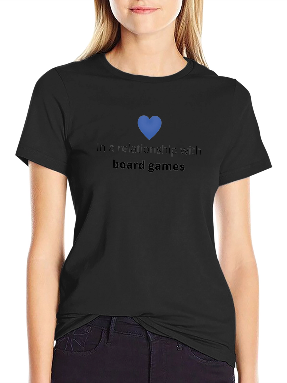Board Games Relationship T-Shirt - Black Cotton Tee