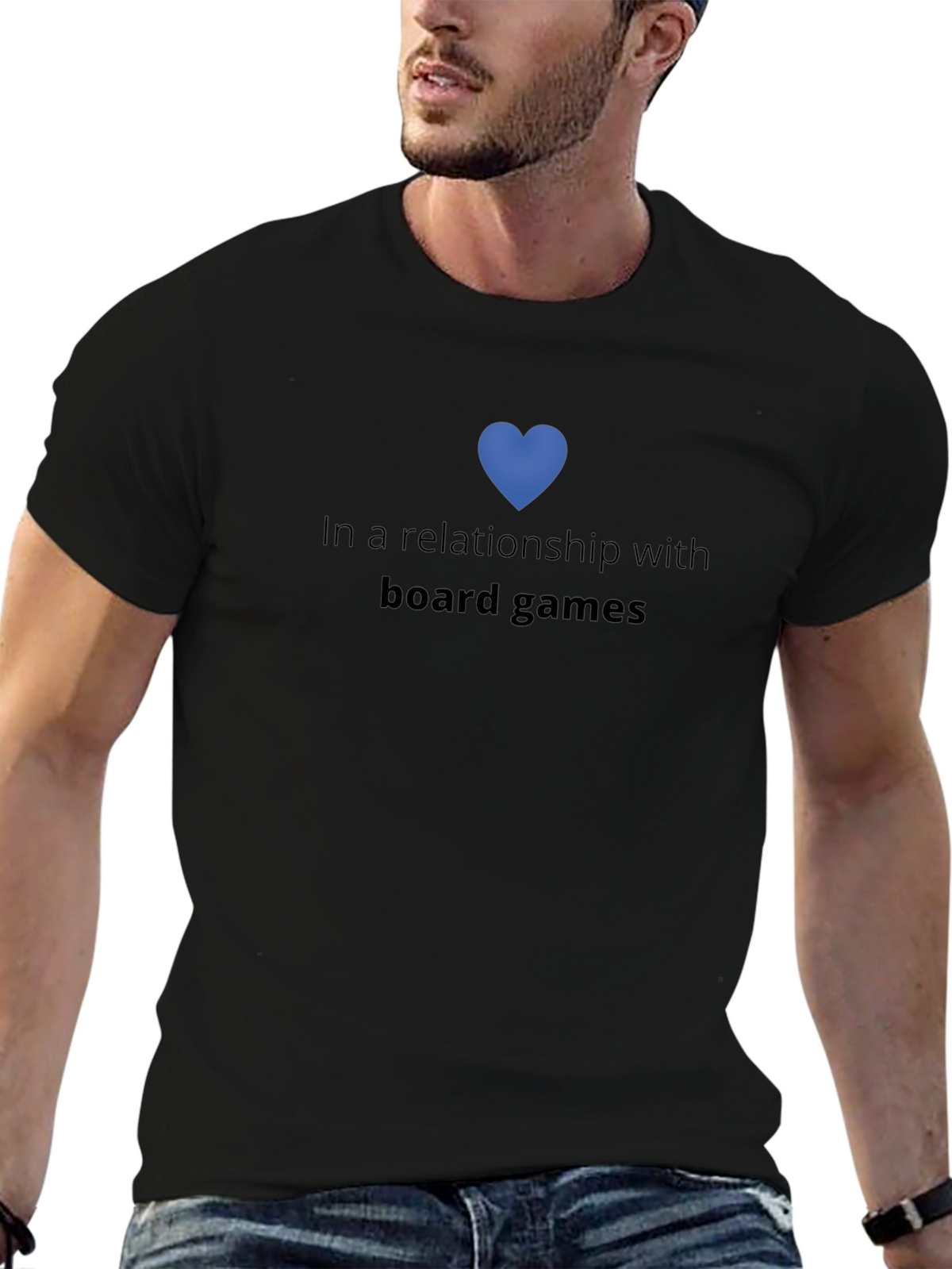 Board Games Relationship T-Shirt - Black Cotton Tee