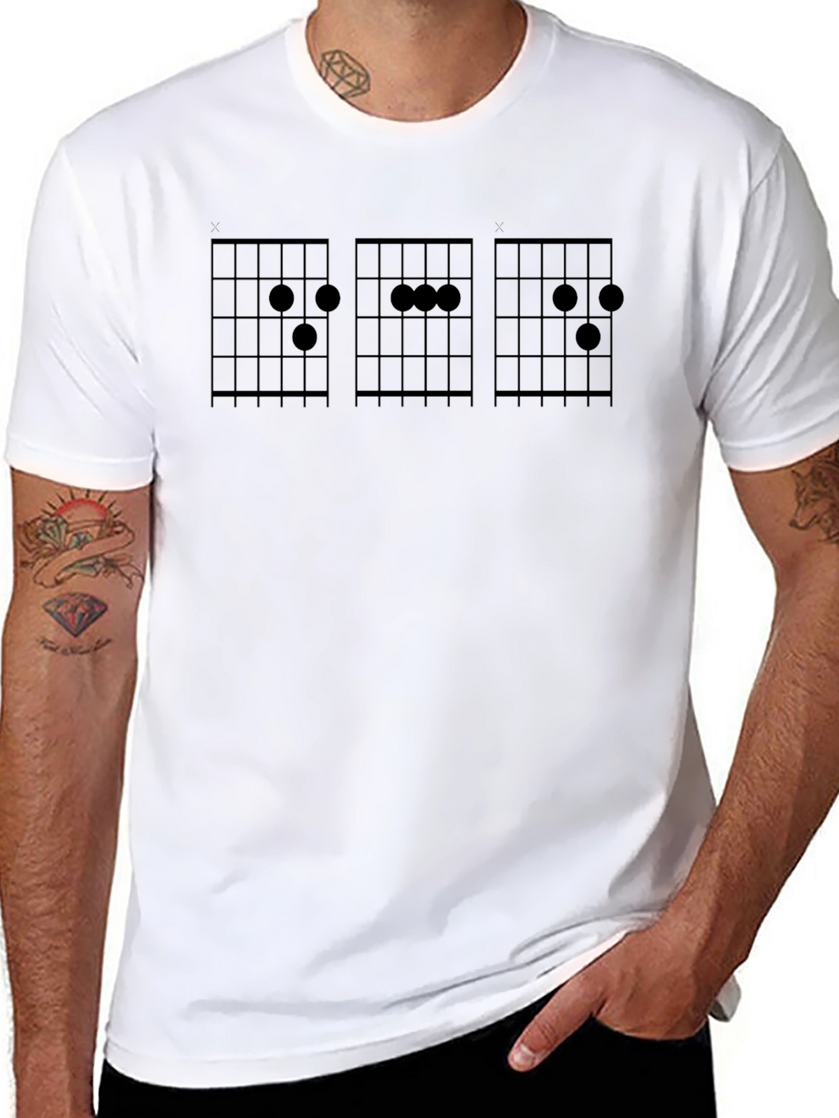 Guitar Chord Diagram T-Shirt - Musician Tee