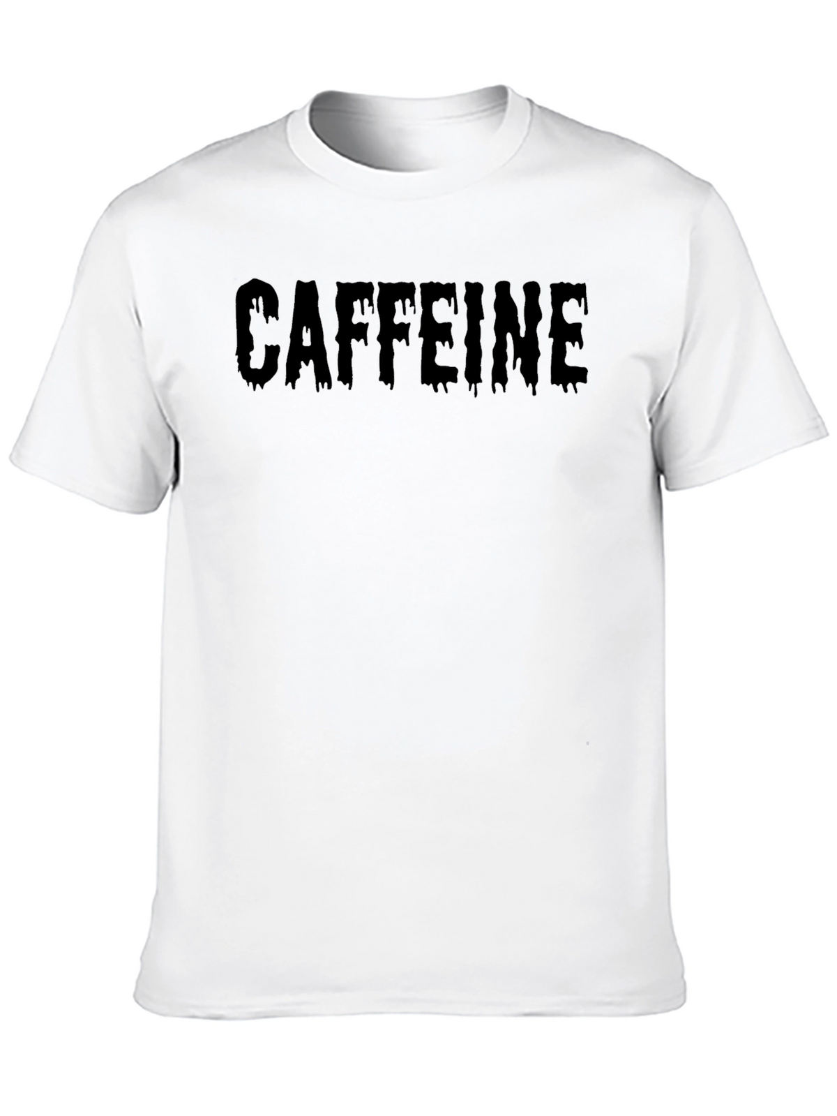 Caffeine Drip Graphic Tee - Black Cotton T-Shirt
