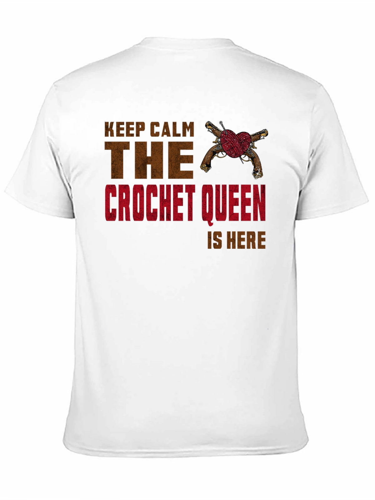Crochet Queen T-Shirt - Keep Calm Design