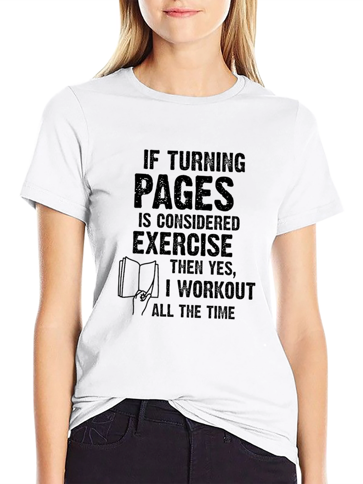 Funny Reader Workout T-Shirt - Book Lover Tee