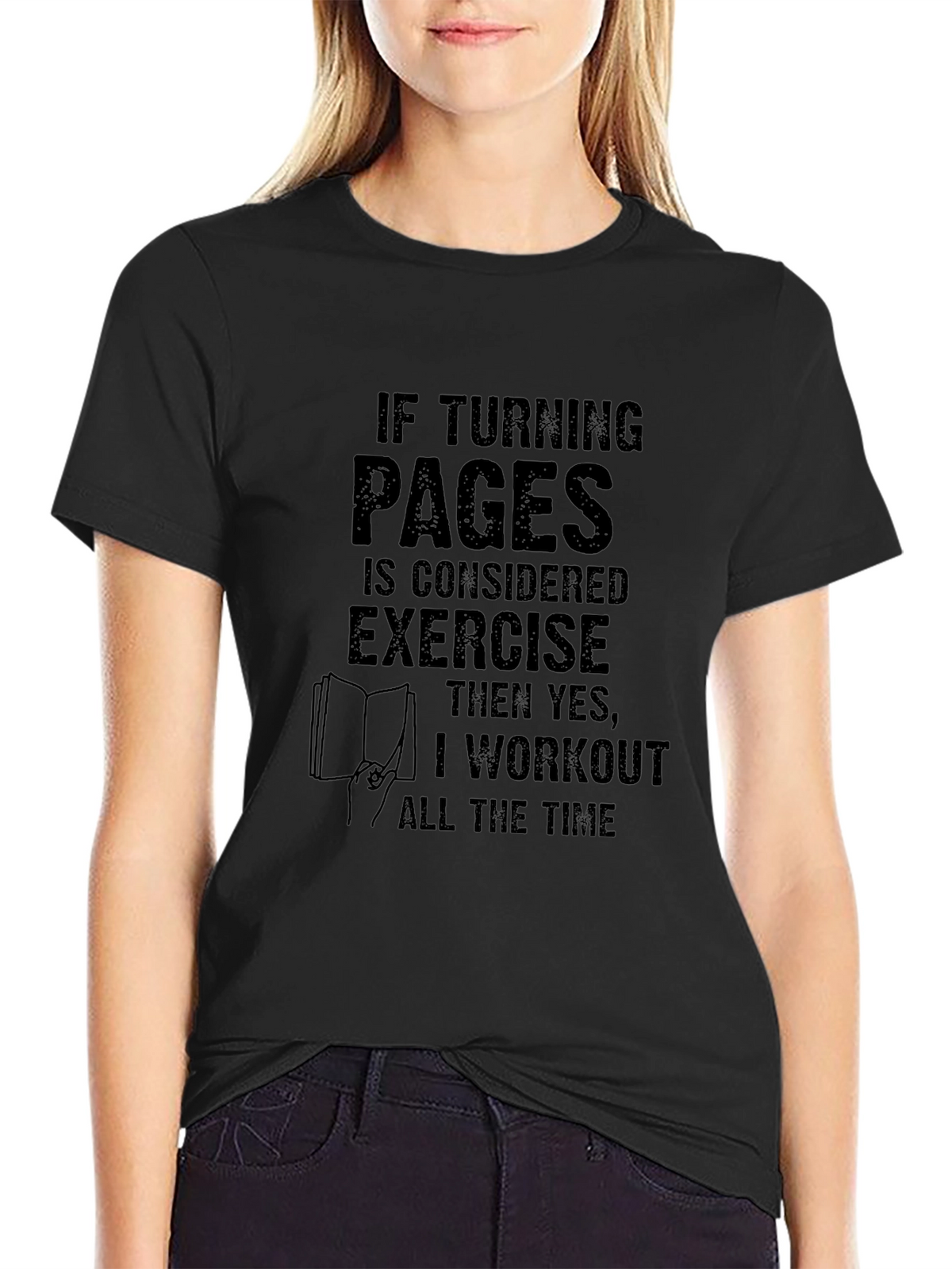 Funny Reader Workout T-Shirt - Book Lover Tee