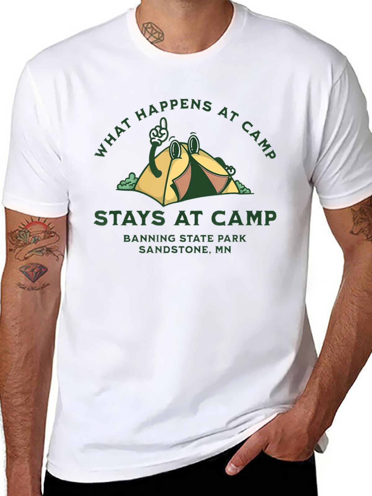 Camp Graphic T-Shirt - What Happens at Camp Stays