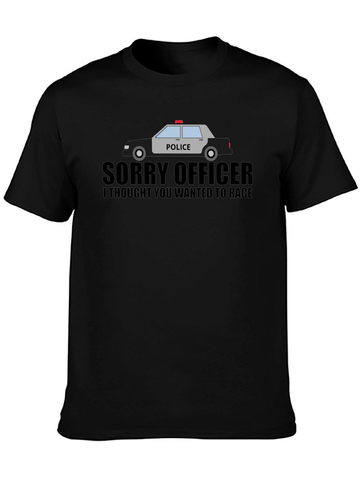 Sorry Officer Race Car Graphic T-Shirt