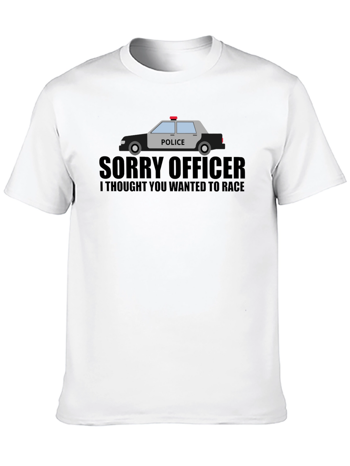Sorry Officer Race Car Graphic T-Shirt