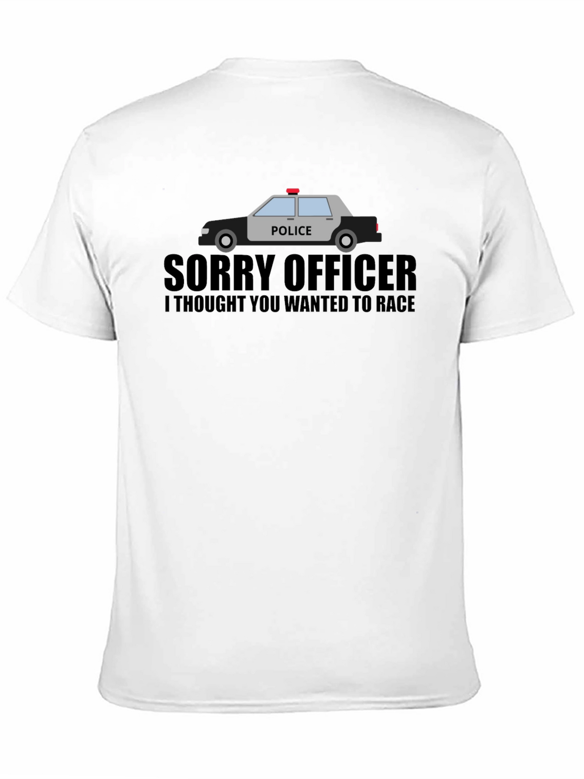 Sorry Officer Race Car Graphic T-Shirt