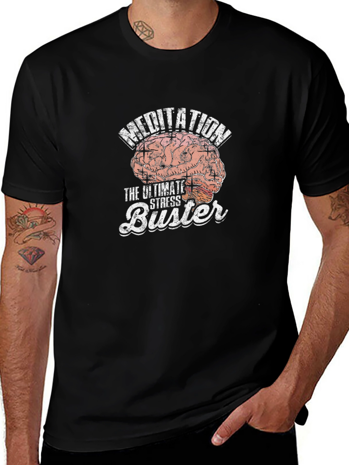 Meditation Brain T-Shirt - Ultimate Stress Buster